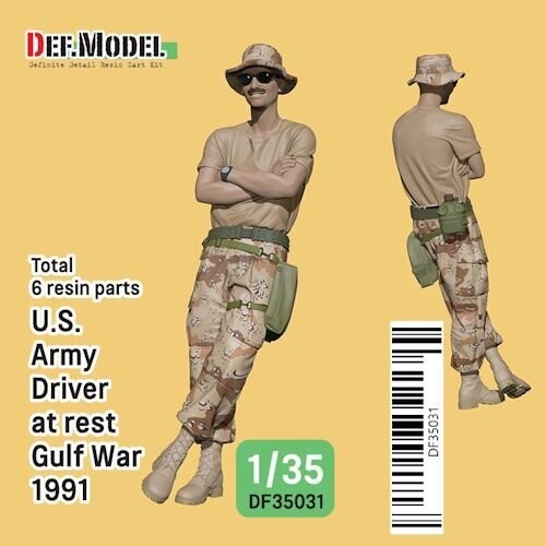 DEFDF35031  US Army Driver at rest Gulf War 1991 1/35