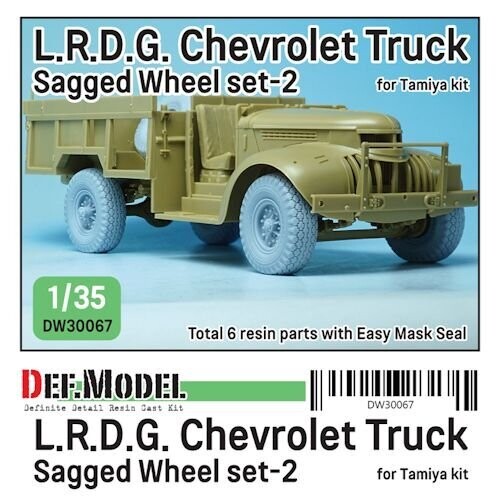 DEFDW30067  British L.R.D.G. Chevrolet Truck Sagged wheel set (2) 
(for Tamiya 1/35)