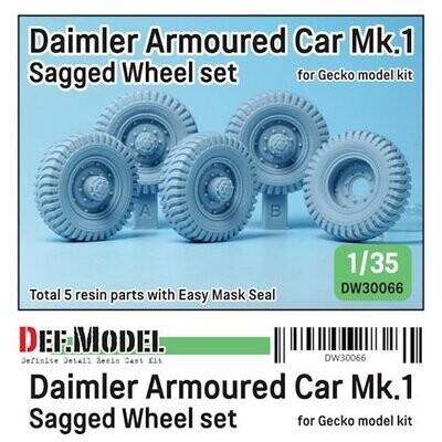 DEFDW30066 British Daimler Armoured Car Mk.1 Sagged wheel set
(for Gecko model 1/35)