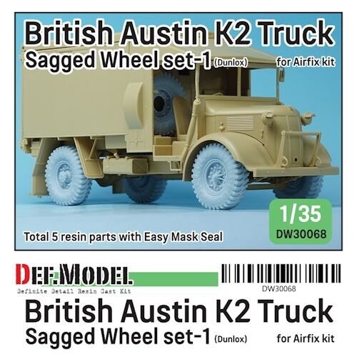 DEFDW30068 British Austin K2 Truck Sagged wheel set (1) 
(for Airfix 1/35)