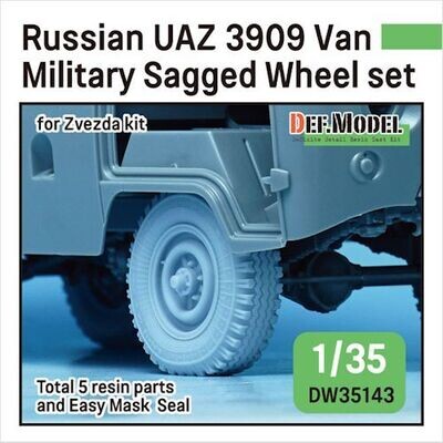 DEFDW35143 Russian UAZ 3909 Van Military Sagged wheel set
(for Zvezda 1/35)