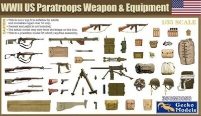 GM35050 WWII US Paratroops Weapon & Equipment 1/35