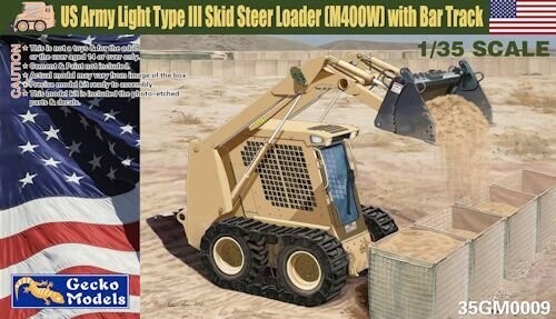 GM35009  US   A.L.Type III Skid Steer Ldr.(M400W) w/bar track  1/35