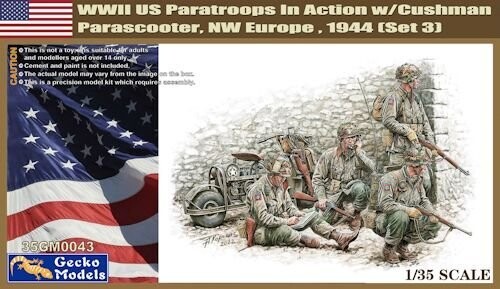 GM35043  WII US Paratroopers in Action w/Cushman scooter   1/35