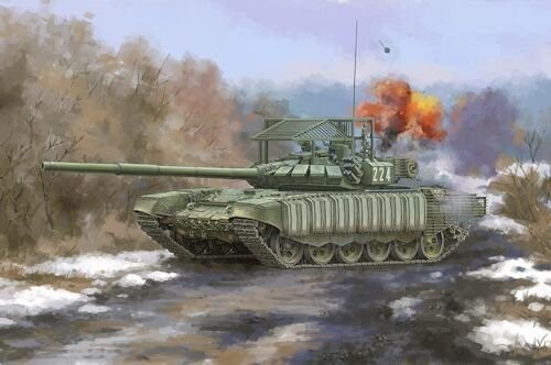 TRUM9610 Russian T-72B3 with 4S24 Soft Case ERA & Grating Armour 1/35