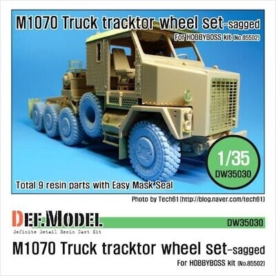 DEFDW35030 M1070 Truck Tractor Sagged wheel set for Hobbyboss 1/35