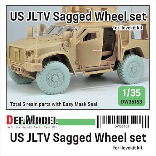 DEFDW35153 US JLTV Sagged wheel set ( for ILK 1/35)  1/35
