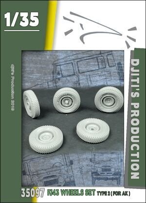 DJITI35097  FJ43 Wheels set type 2 (military pattern) for AK kit  1/35