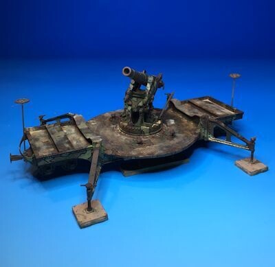 UM407 WW I FRENCH 155 C GUN ON NARROW GAUGE REINFORCED LATE TYPE PECHOT 1/35