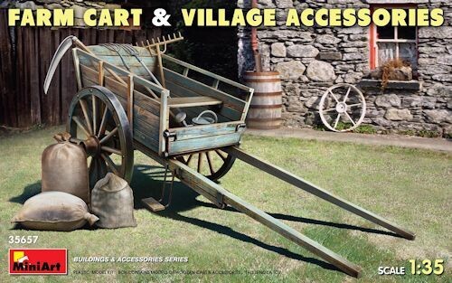 MINI35657 Farm Cart with Village Accessories  1/35