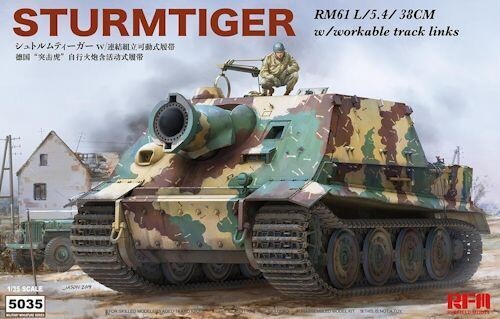 ​RFM5035 STURMTIGER GERMAN  WW II  W/ WORKABLE TRACKS LINKS 1/35