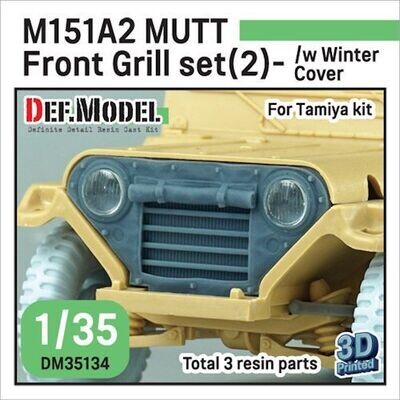 DEFDM35134 Modern US M151A2 Mutt front grill set (2)- Winter covered (for 1/35 Tamiya kit)