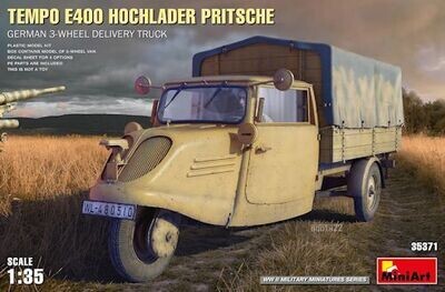 MINI35371 Tempo E400 Hochlader Pritsche German 3-Wheels Delivery Truck 1-35