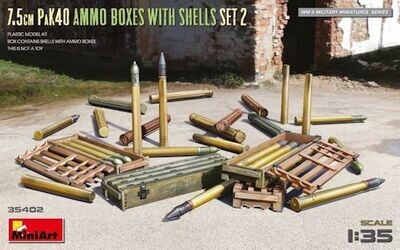 MINI35402 7.5cm PaK40 Ammo Boxes Set 2 WW II 1/35