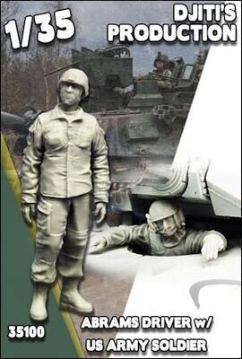 DJITI35100 Abrams driver with US soldier 1/35