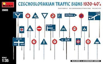 MINI35655 Czechoslovakian Traffic Signs 1930-40’s 1-35 -50%