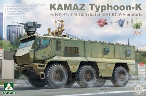 TAKOM2173  KAMAZ Typhoon-K w/RP-377VM1&Arbalet-DM RCWS module - 2 in 1 1/35