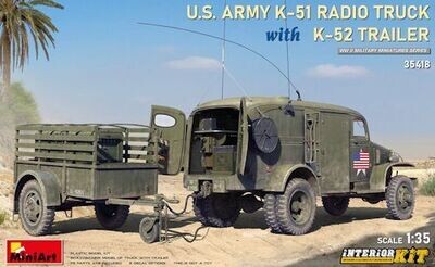 MINI35418 US K51 Radio Truck & K52 Trail.1/35
