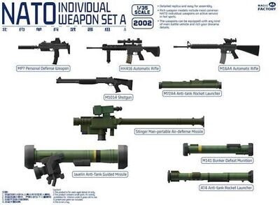 MAGICFAC2002 NATO Individual Weapon Set A (A kit includes 2 pcs of each weapon) 1/35