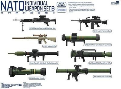 MAGICFAC2003 NATO Individual Weapon Set B (B kit includes 2 pcs of each weapon) 1/35