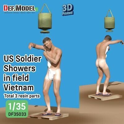 DEFDF35033 US Soldier taking a shower in the field (1Fig.) (3d Printed kit) 1/35