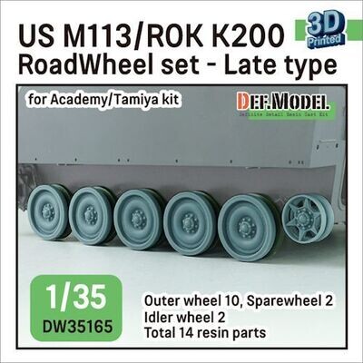 DEFDW35165 M113A1 Roadwheel outside parts w/ Idler wheels (for Tamiya/Academy 1/35 kit)- 3D printed