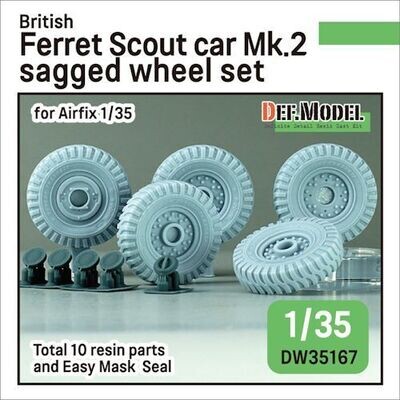 DEFDW35167 British Ferret Scout car Mk.2 Sagged Wheel set 1/35