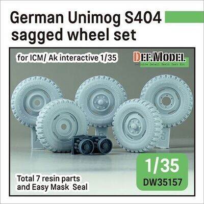 DEFDW35157 German Unimog S 404 Sagged wheel set (for 1/35 AK interactive/ICM kit)V1/35
