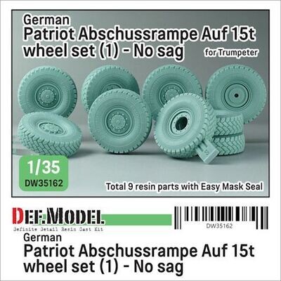 DEFDW35162 German Patriot Abschussrampe auf 15t mil gl Br A1 wheel set (1) for lifted up (for 1/35 Trumpeter kit) -