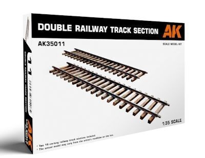 AK35011 Double Railway Track Section 1/35