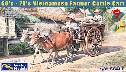 GM35110 60's-70's VIETNAMESE FARMER CATTLE  CART 1/35