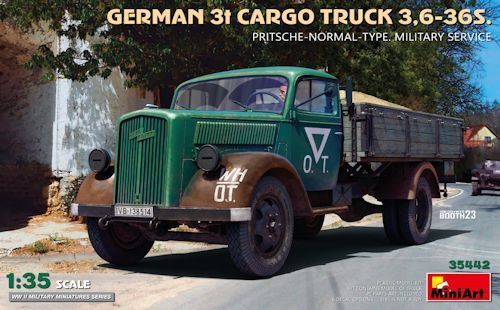 MINI35442 German 3t Cargo 3,6-36s Prits. 1/35
