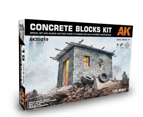 AK35019  CONCRETE BLOCKS KIT 1/35