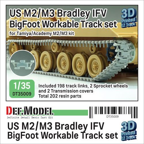 DEFDT35009 US M2/M3 Bradley APC BigFoot Workable Track set (for 1/35 Tamiya/Academy M2/M3 kit).