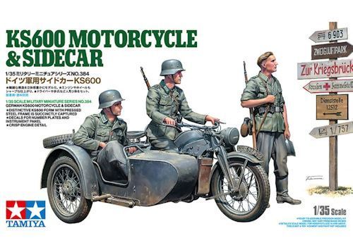 TAM35384 GERMAN KS 600 MOTORCYCLE&SIDE CAR+ 3FGS 1/35