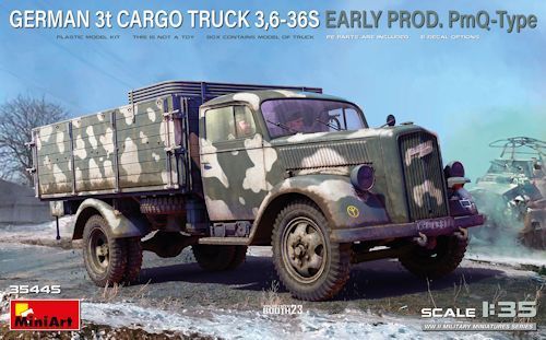 MINI35445 German 3t Cargo 3,6-36s Early 1/35 -20%