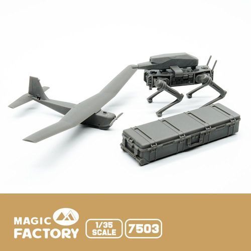 MAGICFAC7503   Armed Robot Dog & RQ-20 UAV Set (3D printed) 1/35 -20%