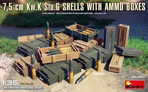 MINI35457 7,5cm Kw.K Stu.G Shells - Boxes 1/35