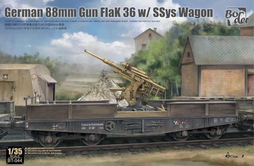 BMO35044 German 88mm Gun FlaK 36 with SSys Wagon with PE and metal barrel 1/35 -30%