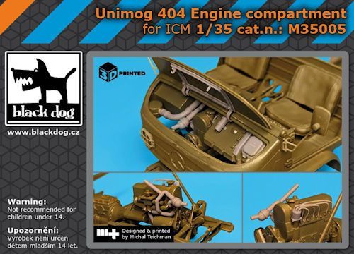BLDM35005 Unimog 404 Engine compartment 1/35 FULL 3D