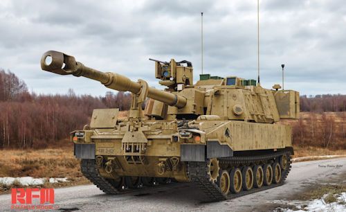 RFM5129  M109A7 Paladin w/metal barrel a.workable tracks	 1/35