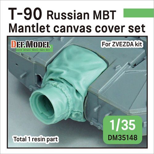 DEFDM35148   T-90 Tank Mantlet Canvas cover set (for 1/35 ZVEZDA kit)