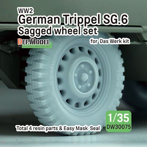 DEFDW30075 WW2 German Trippel SG.6Sagged wheel set  (for Das Werk 1/35)