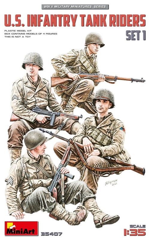 MINI35407 U.S. Infantry Tank Riders Set1 1/35