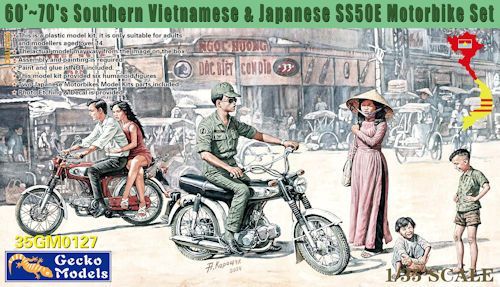 GM35127 60’/ 70’s Southern Vietnamese & Japanese Motorbike Set 1/35