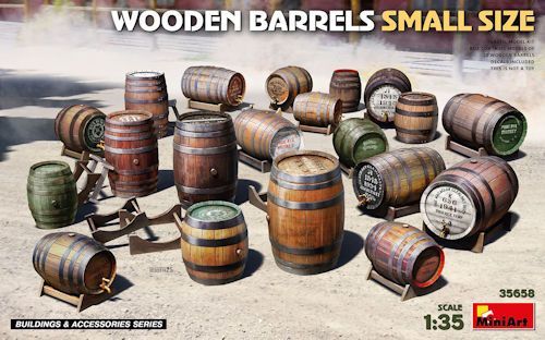 MINI35658 Wooden Barrels Small Size 1/35