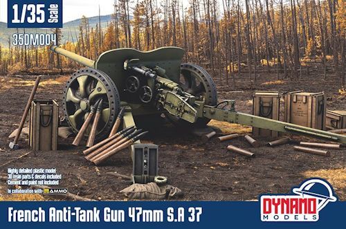 DYM35DM004 French Anti-Tank Gun 47mm S.A 37 Standard 1/35