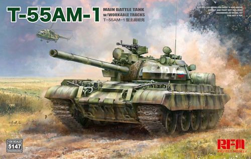 RFM5147  T-55AM-1 Main Battle Tank w/ workable tracks 1/35
