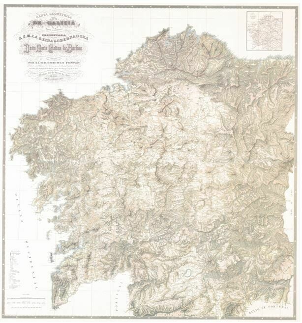 Carta Geométrica de Galicia. 1834. (D. Fontán)