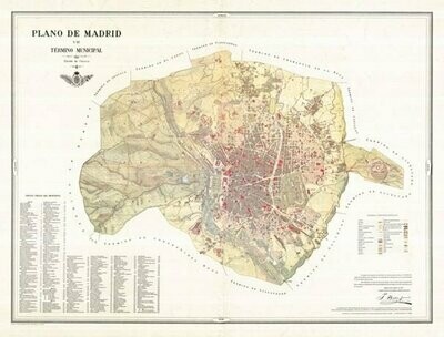 Plano de Madrid y su Término Municipal 1910